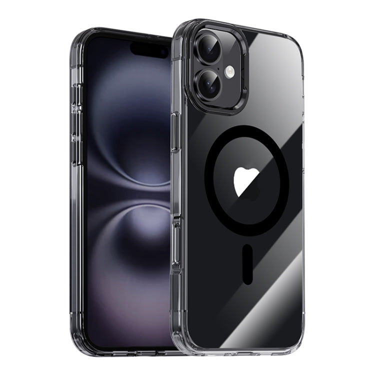 For iPhone 16 Jazz 3 in 1 Magnetic MagSafe Crystal Phone Case