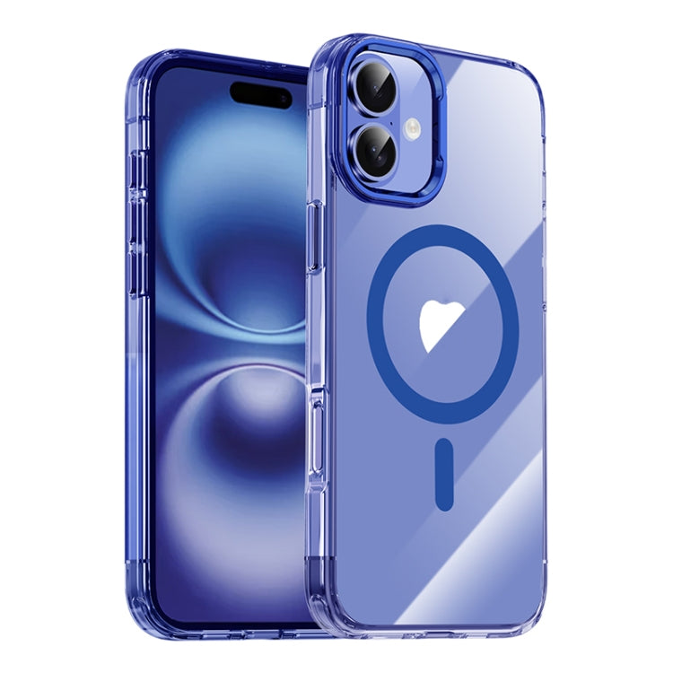 For iPhone 16 Jazz 3 in 1 Magnetic MagSafe Crystal Phone Case