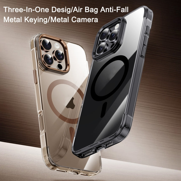 For iPhone 16 Pro Max Jazz 3 in 1 Magnetic MagSafe Crystal Phone Case