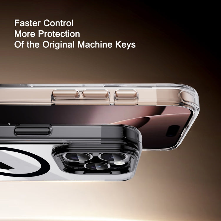 For iPhone 16 Pro Max Jazz 3 in 1 Magnetic MagSafe Crystal Phone Case