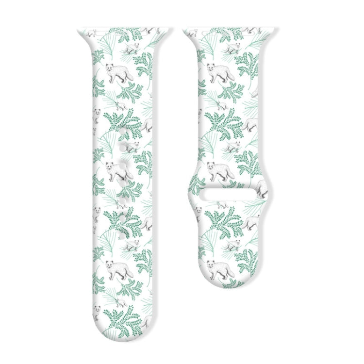 For Apple Watch 42mm / 41mm / 40mm / 38mm Christmas Pattern Reverse Buckle Silicone Watch Band