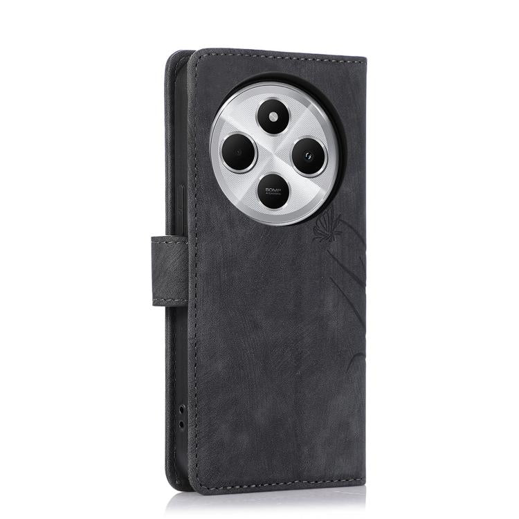 For Redmi 14C 4G / Poco C75 Orchid Butterfly Embossed Leather Phone Case