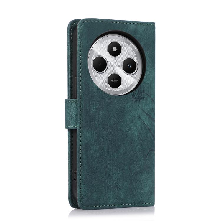 For Redmi 14C 4G / Poco C75 Orchid Butterfly Embossed Leather Phone Case