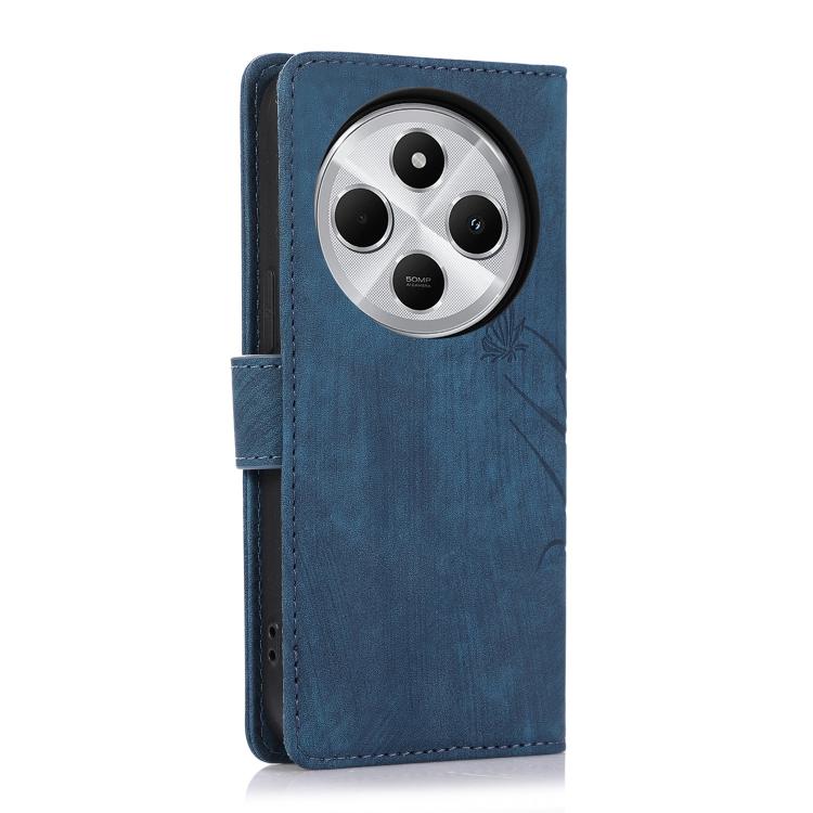 For Redmi 14C 4G / Poco C75 Orchid Butterfly Embossed Leather Phone Case