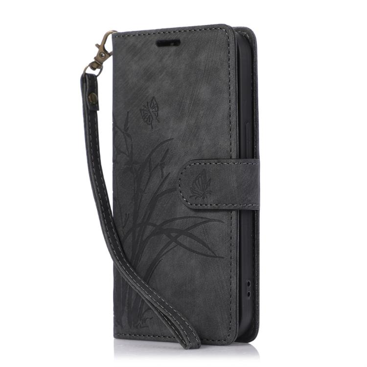 For Redmi 15 5G Global / 15 4G SEA 169.5mm Orchid Butterfly Embossed Leather Phone Case