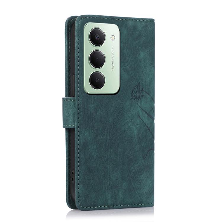 For Redmi 15 5G Global / 15 4G SEA 169.5mm Orchid Butterfly Embossed Leather Phone Case