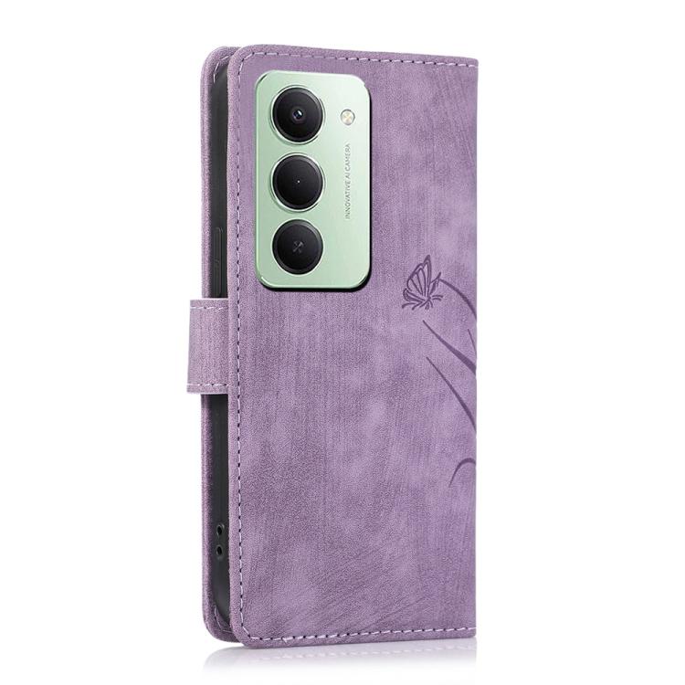 For Redmi 15 5G / 4G EU 171mm Orchid Butterfly Embossed Leather Phone Case