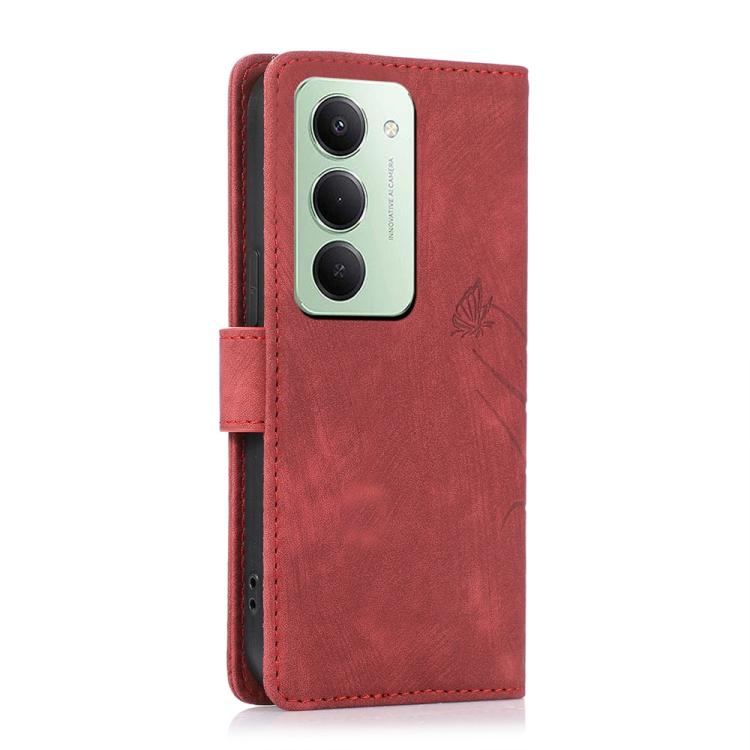 For Redmi 15 5G / 4G EU 171mm Orchid Butterfly Embossed Leather Phone Case