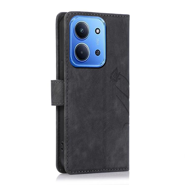 For Redmi 15C 5G / 4G Global 171mm / Poco C85 4G Orchid Butterfly Embossed Leather Phone Case