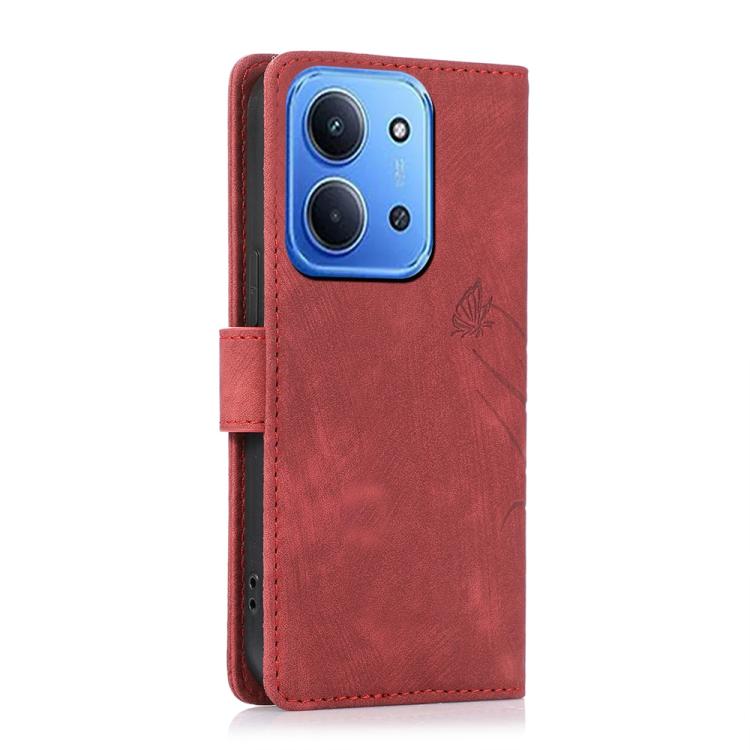For Redmi 15C 5G / 4G Global 171mm / Poco C85 4G Orchid Butterfly Embossed Leather Phone Case