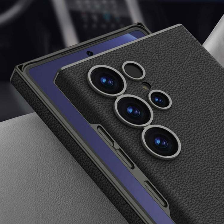 For Samsung Galaxy S25 Ultra 5G GKK Skin-feeling Leather Curved Phone Case