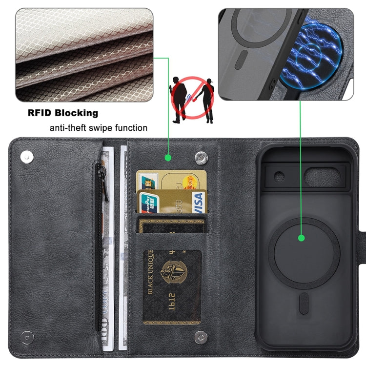 For Google Pixel 8a ViLi GVB Series MagSafe Magnetic RFID Leather Phone Case