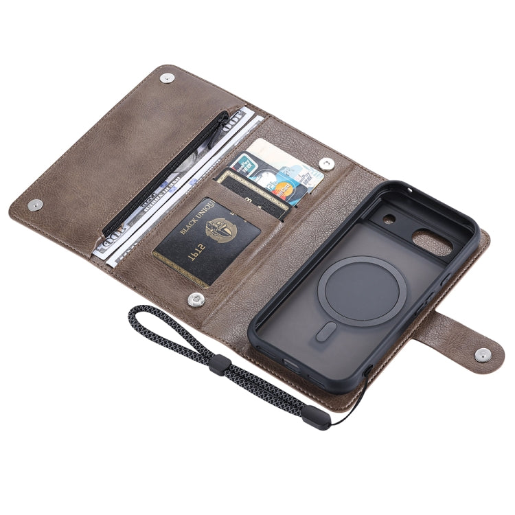 For Google Pixel 8a ViLi GVB Series MagSafe Magnetic RFID Leather Phone Case