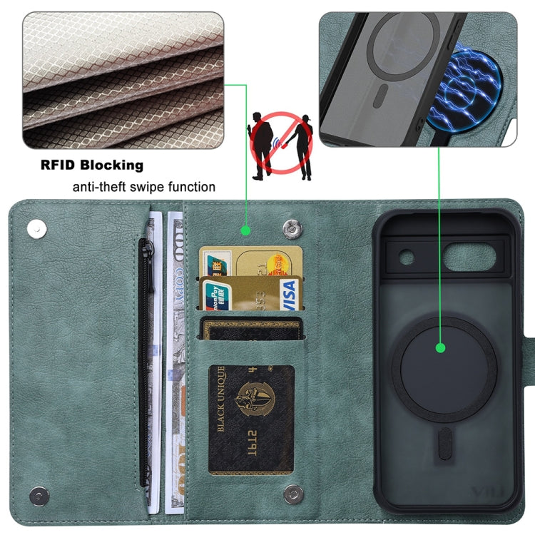 For Google Pixel 8a ViLi GVB Series MagSafe Magnetic RFID Leather Phone Case