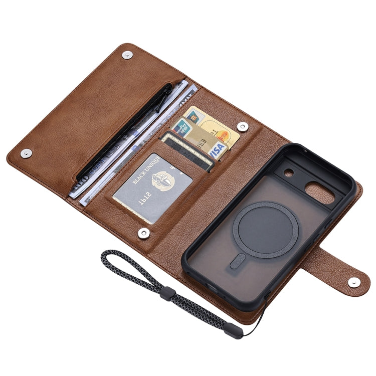 For Google Pixel 8a ViLi GVB Series MagSafe Magnetic RFID Leather Phone Case