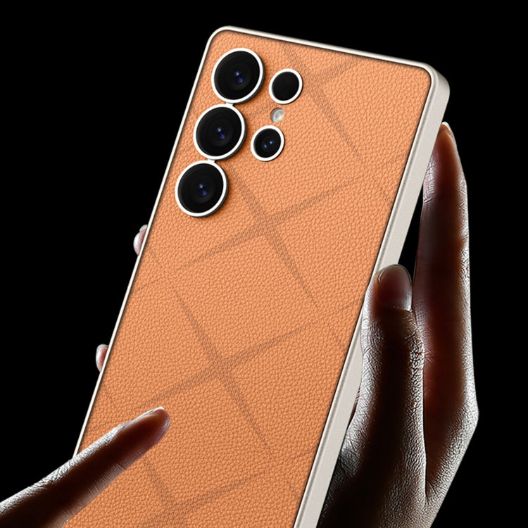 For Samsung Galaxy S25 Ultra 5G GKK Asterism Metal Paint Skin Feel Leather Full Coverage Phone Case