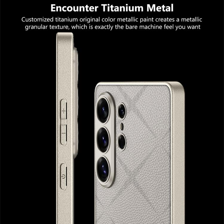 For Samsung Galaxy S26 Ultra 5G GKK Asterism Metal Paint Skin Feel Leather Full Coverage Phone Case
