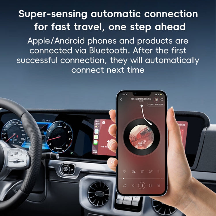 P40 CarPlay and Android Auto Car Connectivity Box Wireless Adapter - Black