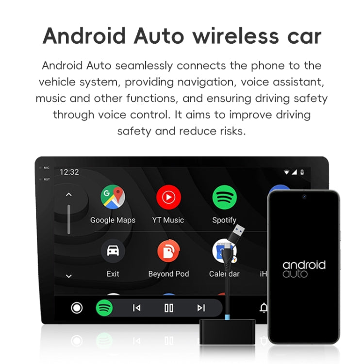 P40 CarPlay and Android Auto Car Connectivity Box Wireless Adapter - Black