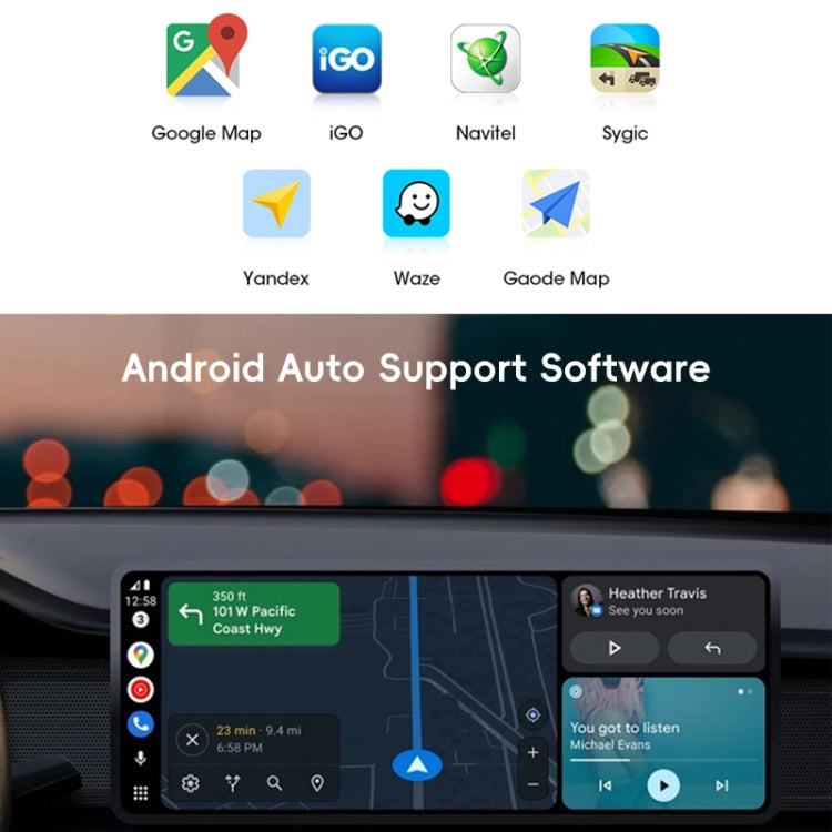 P40 CarPlay and Android Auto Car Connectivity Box Wireless Adapter - Black