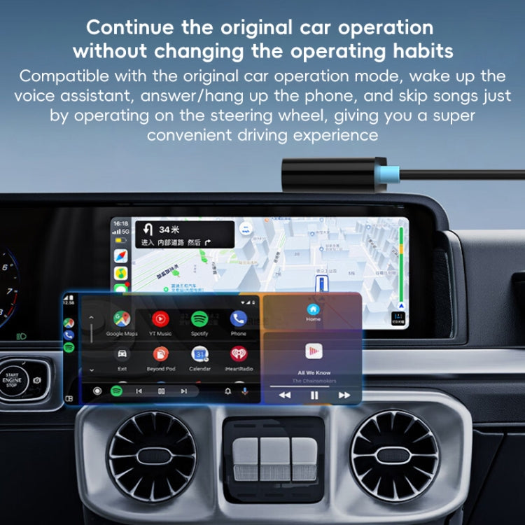 P40 CarPlay and Android Auto Car Connectivity Box Wireless Adapter - Black