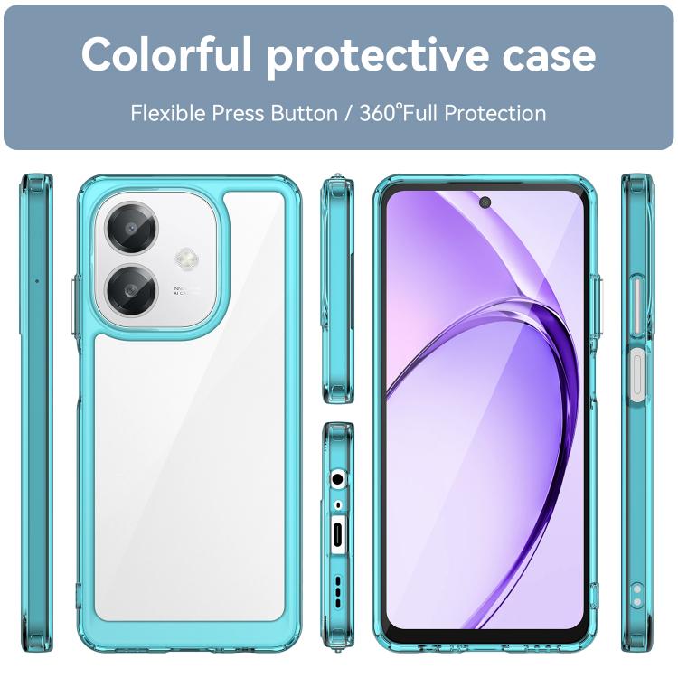 For OPPO A3 4G / A40 / A40m / A60 Colorful Series Acrylic Hybrid TPU Phone Case