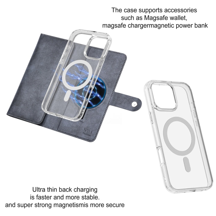 For iPhone 14 Plus ViLi GVS-C Series MagSafe Magnetic RFID Leather Flip Phone Case