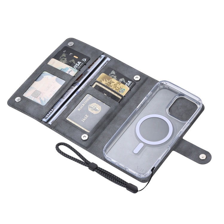 For iPhone 13 ViLi GVS-C Series MagSafe Magnetic RFID Leather Flip Phone Case