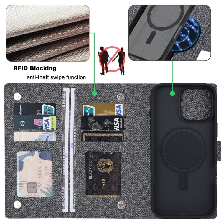 For iPhone 16 Plus ViLi GBS Series MagSafe Magnetic RFID Leather Flip Phone Case
