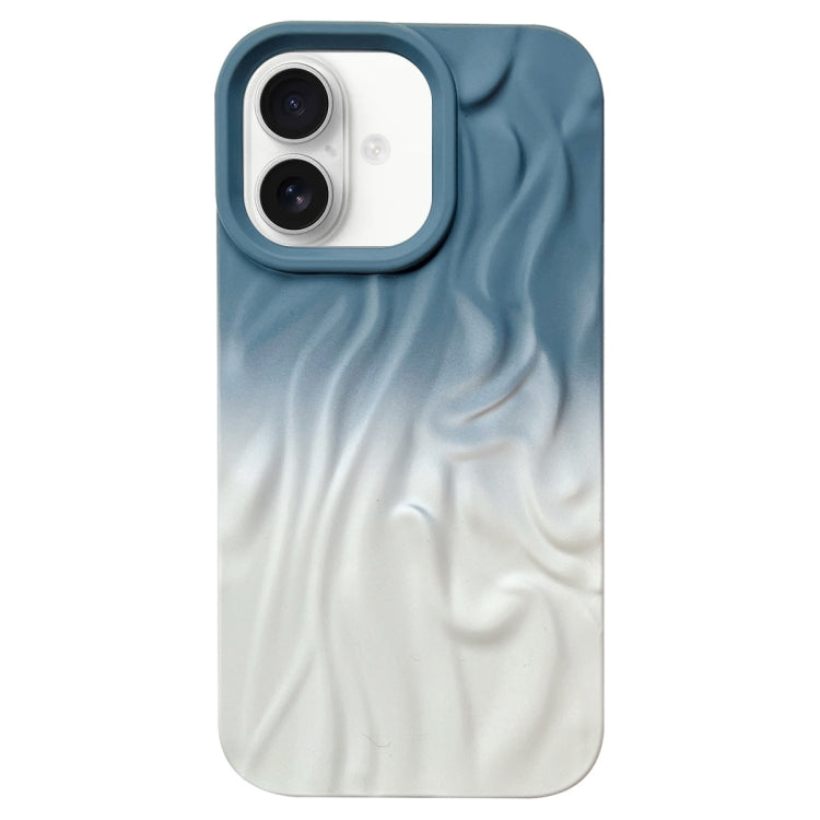 For iPhone 16 Wrinkle Gradient Skin-feel Frosted TPU Phone Case