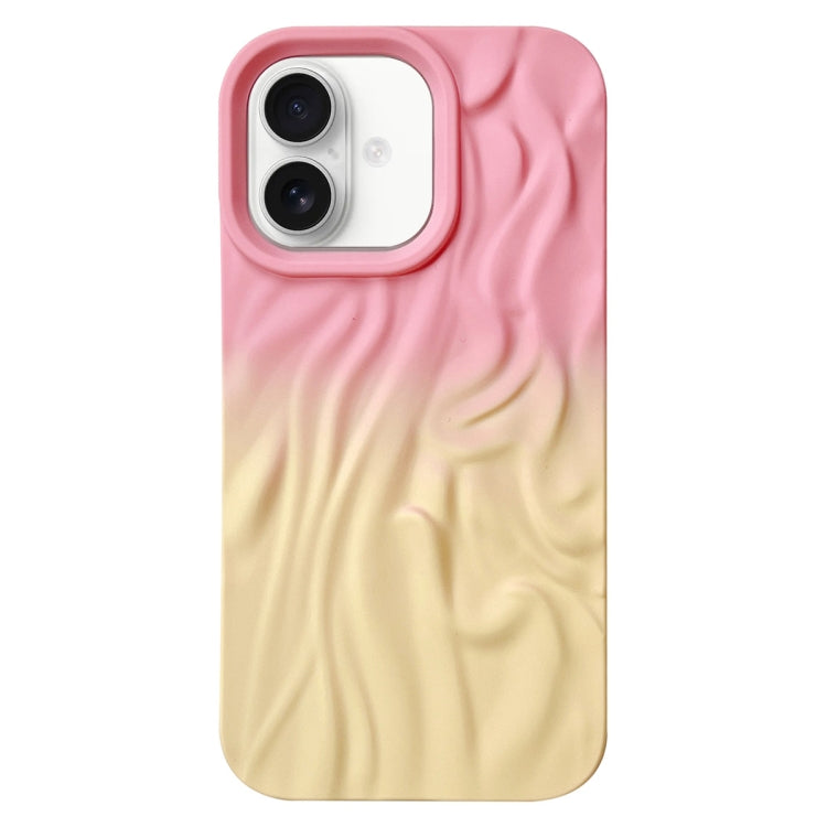 For iPhone 16 Wrinkle Gradient Skin-feel Frosted TPU Phone Case