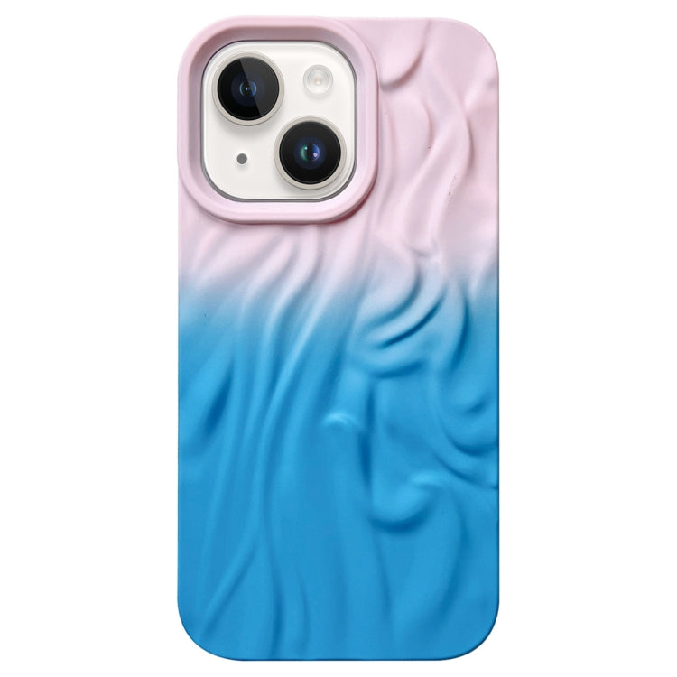 For iPhone 15 Wrinkle Gradient Skin-feel Frosted TPU Phone Case