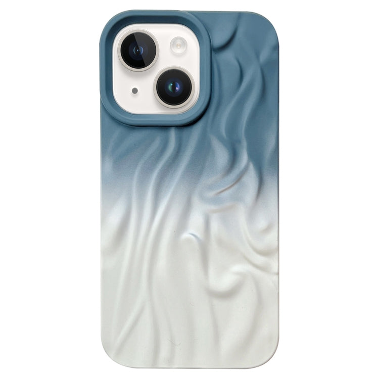 For iPhone 14 Wrinkle Gradient Skin-feel Frosted TPU Phone Case