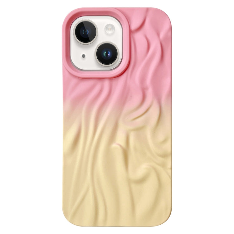For iPhone 14 Wrinkle Gradient Skin-feel Frosted TPU Phone Case