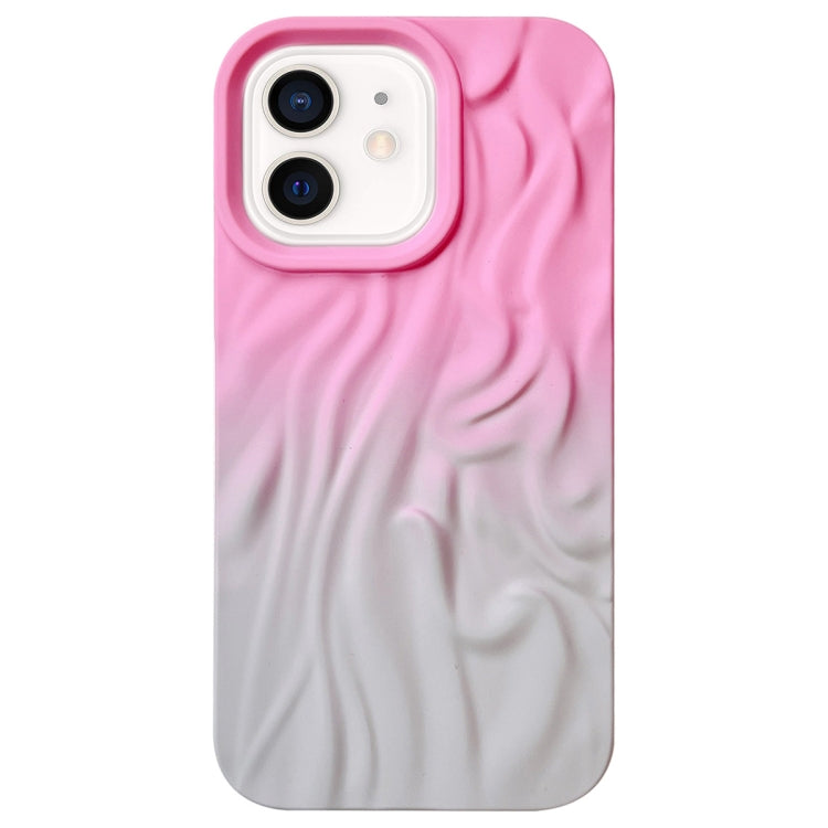 For iPhone 12 Wrinkle Gradient Skin-feel Frosted TPU Phone Case