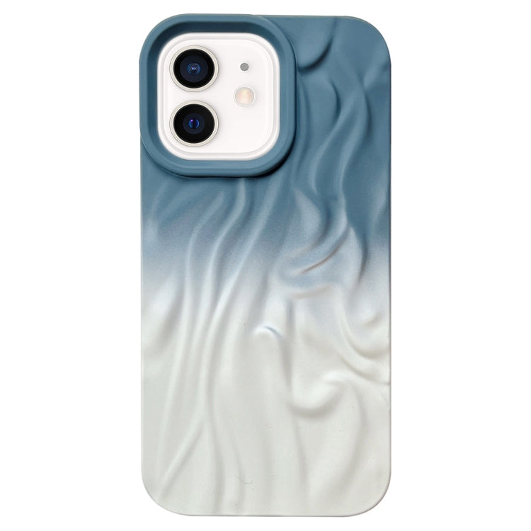 For iPhone 12 Wrinkle Gradient Skin-feel Frosted TPU Phone Case