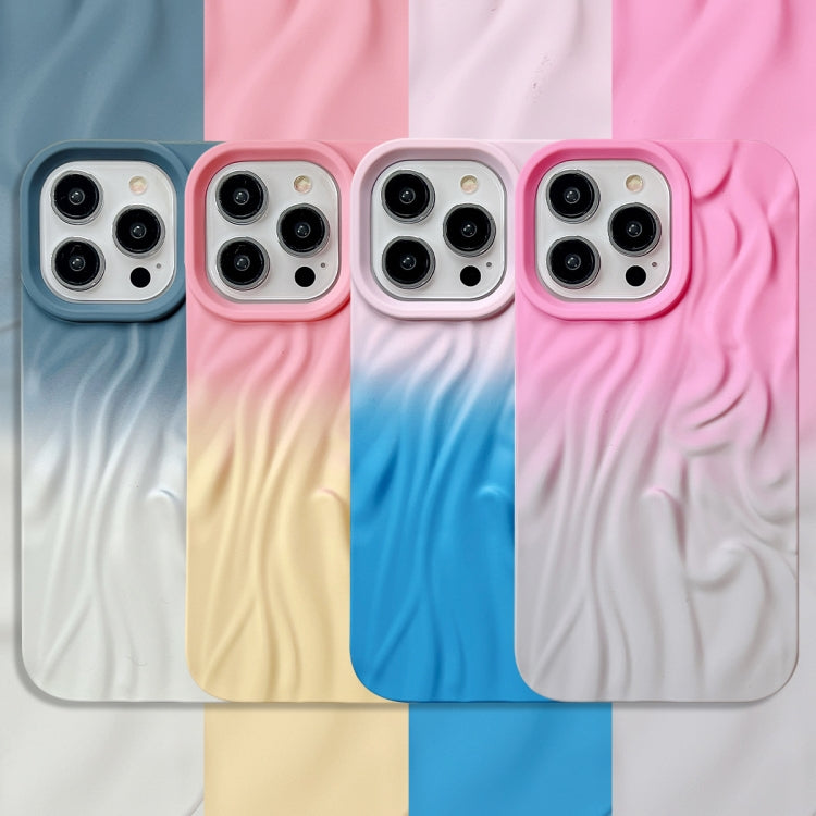 For iPhone 15 Plus Wrinkle Gradient Skin-feel Frosted TPU Phone Case