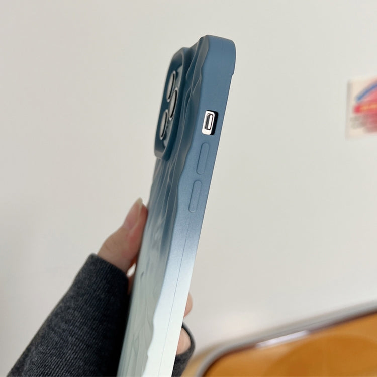 For iPhone 15 Plus Wrinkle Gradient Skin-feel Frosted TPU Phone Case