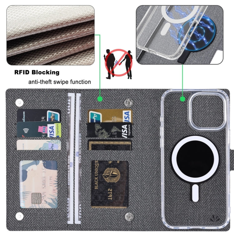 For iPhone 16 Plus ViLi GBS-C Series MagSafe Magnetic RFID Leather Flip Phone Case