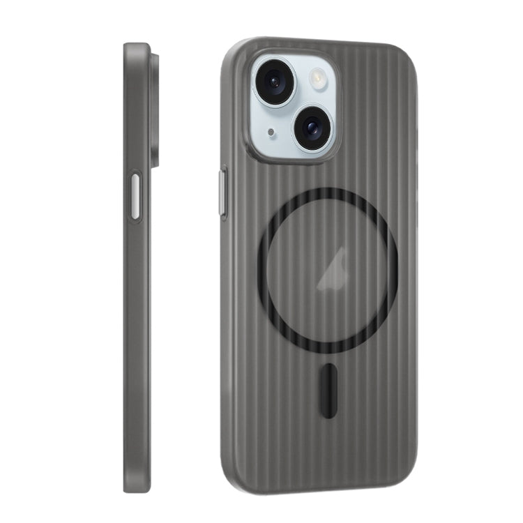 For iPhone 15 PC Corrugated MagSafe Phone Case