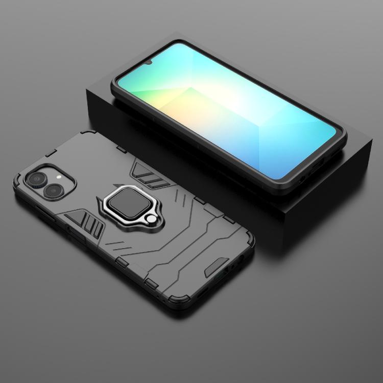 For Samsung Galaxy A06 4G PC + TPU Shockproof Protective Phone Case with Magnetic Ring Holder