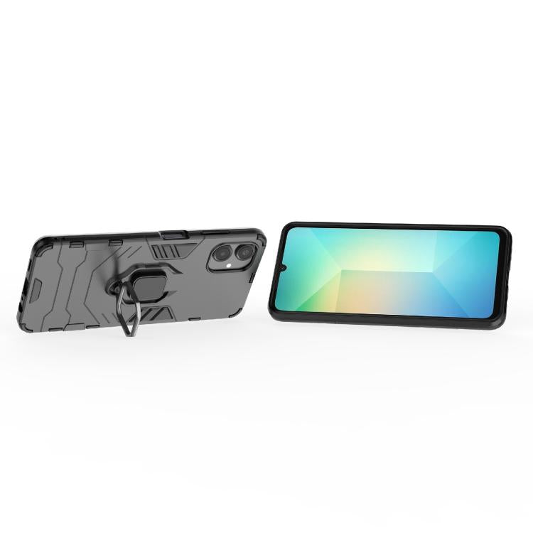 For Samsung Galaxy A06 4G PC + TPU Shockproof Protective Phone Case with Magnetic Ring Holder