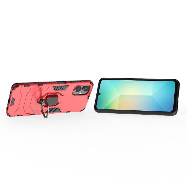 For Samsung Galaxy A06 4G PC + TPU Shockproof Protective Phone Case with Magnetic Ring Holder