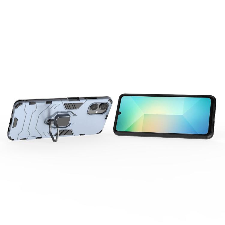 For Samsung Galaxy A06 4G PC + TPU Shockproof Protective Phone Case with Magnetic Ring Holder