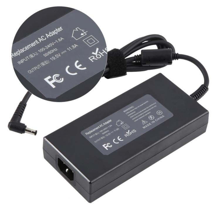 230W 19.5V 11.8A Laptop Notebook Power Adapter For MSI 5.5 x 2.5mm, Plug:US Plug