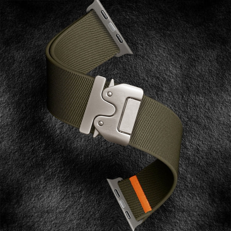 For Apple Watch 46mm / 49mm / 45mm / 44mm Parachute Buckle Elastic Nylon Watch Band