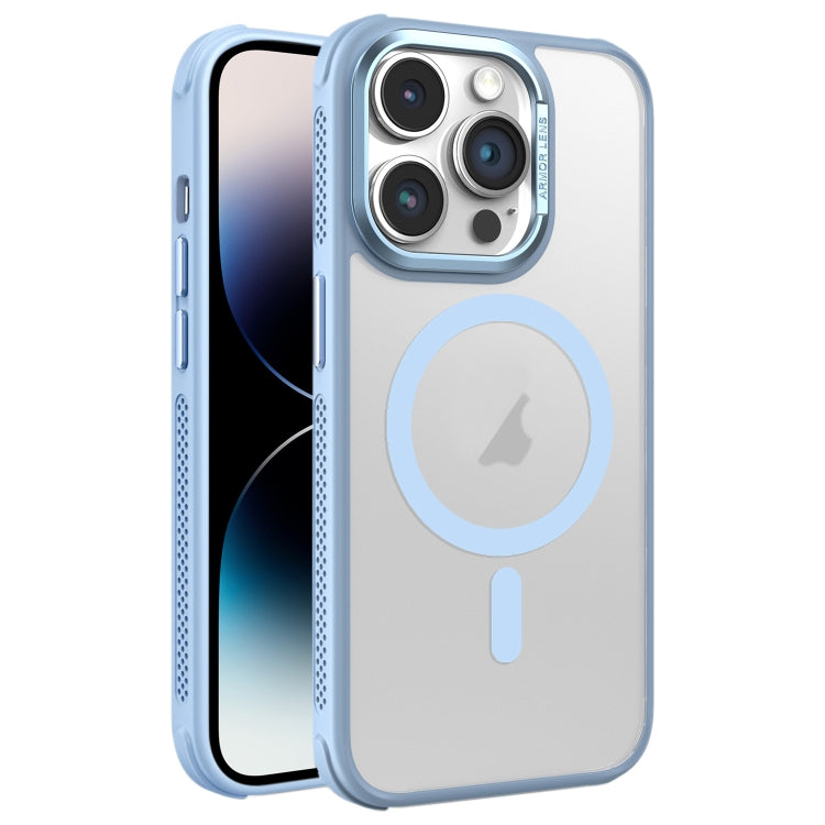 For iPhone 14 Pro Hardware Side Cooling Skin Feel Frosted Metal Lens Frame MagSafe Phone Case