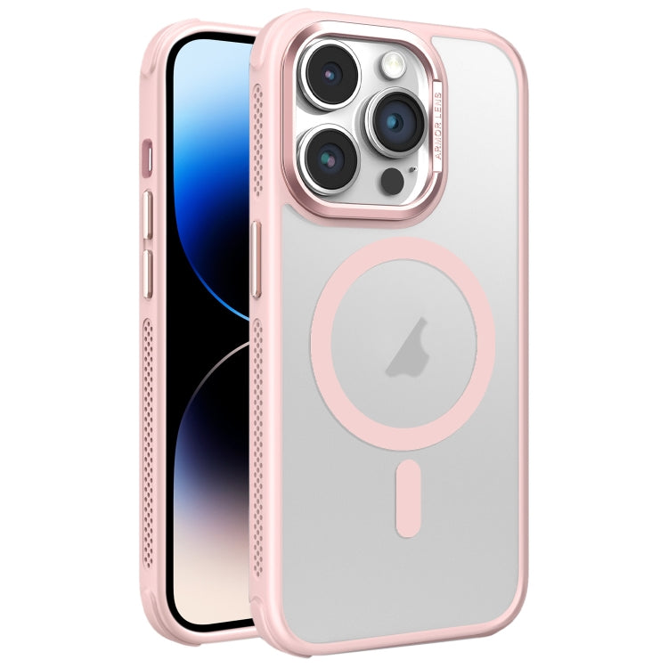 For iPhone 14 Pro Max Hardware Side Cooling Skin Feel Frosted Metal Lens Frame MagSafe Phone Case