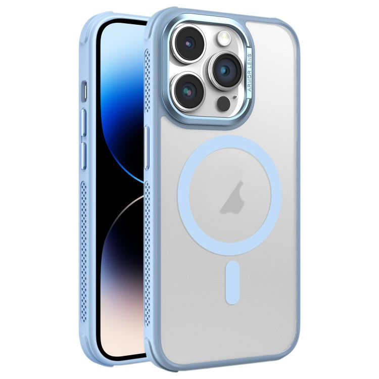 For iPhone 14 Pro Max Hardware Side Cooling Skin Feel Frosted Metal Lens Frame MagSafe Phone Case