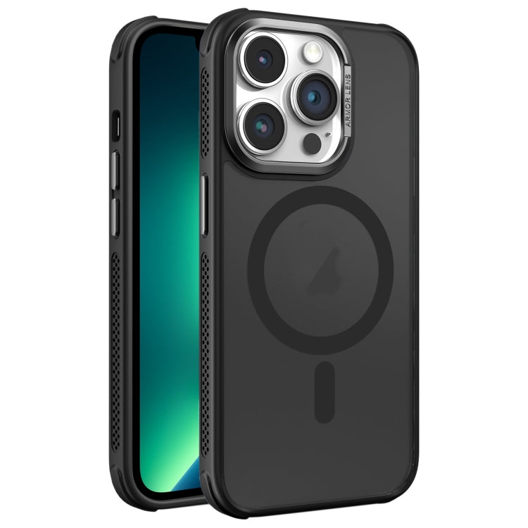 For iPhone 13 Pro Max Hardware Side Cooling Skin Feel Frosted Metal Lens Frame MagSafe Phone Case
